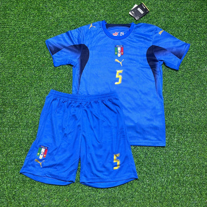 Fabio Cannavaro Italien 2006 WM Finale Retro Kinder Fußballtrikot