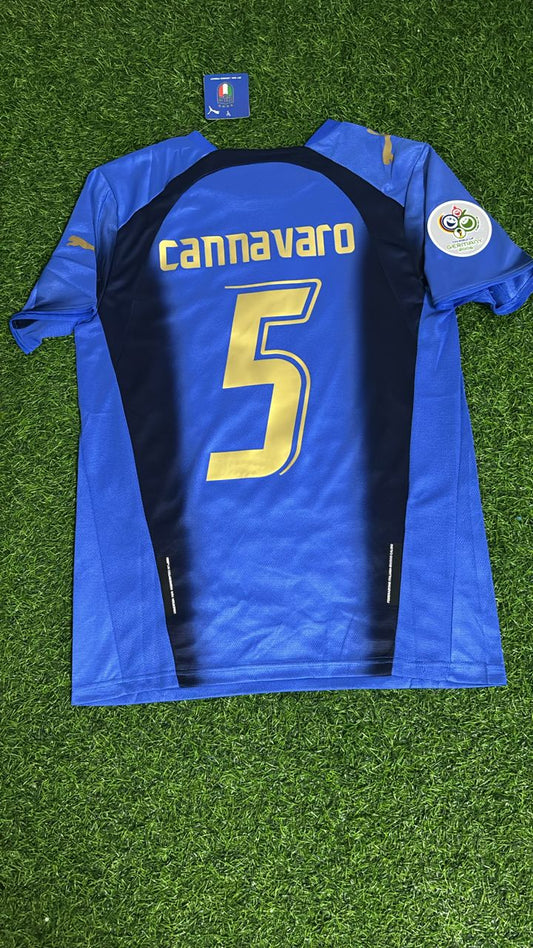 Fabio Cannavaro Italien WM 2006 Retro Fußballtrikot-Set