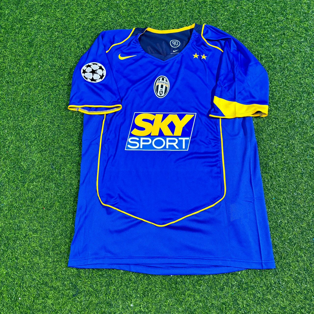 Fabio Cannavaro Juventus 2004-2005 Blaues Retro-Fußballtrikot