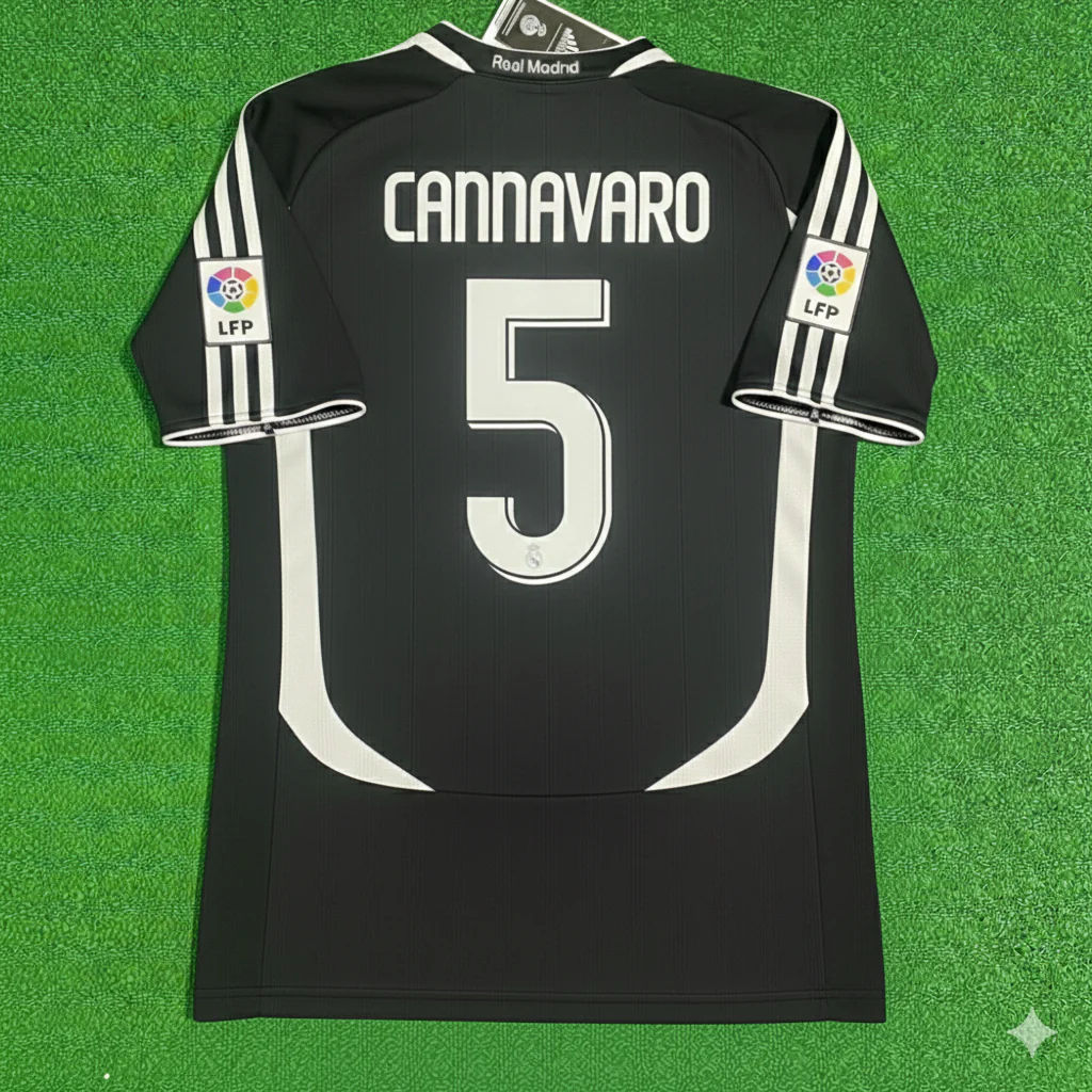 Fabio Cannavaro Real Madrid 2006-2007 Black Jersey Soccer Shirt