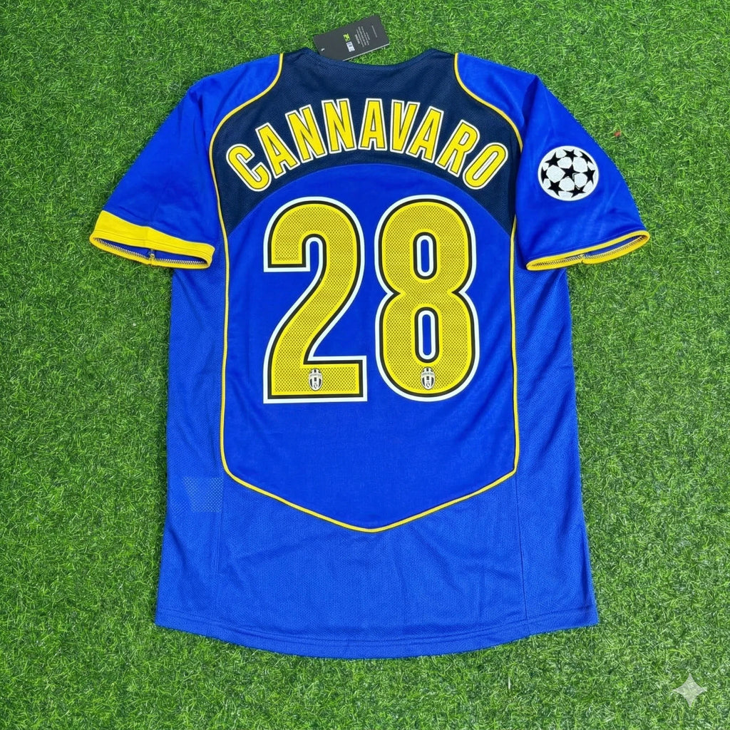 Fabio Cannavaro Juventus 2004-2005 Blue Retro Jersey | Kit | Trikot | Maillot Soccer Shirt
