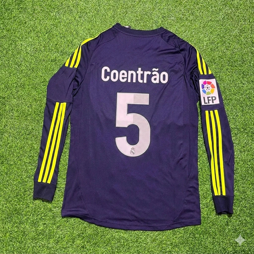 Fábio Coentrão 5- Real Madrid 2012/2013 Away Long Sleeve Football Jersey
