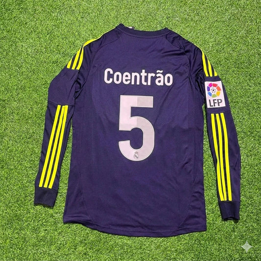 Fábio Coentrão 5- Real Madrid 2012/2013 Away Long Sleeve Football Jersey