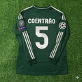 Fábio Coentrão 5- Real Madrid 2012-2013 Champions League Green Long Sleeve Jersey Soccer Shirt