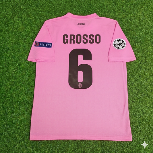 Camiseta de fútbol retro Fabio Grosso Juventus rosa temporada 2012-2013