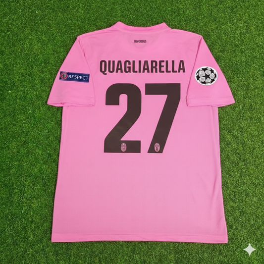 Camiseta de fútbol retro de Fabio Quagliarella de la Juventus, rosa, temporada 2012-2013