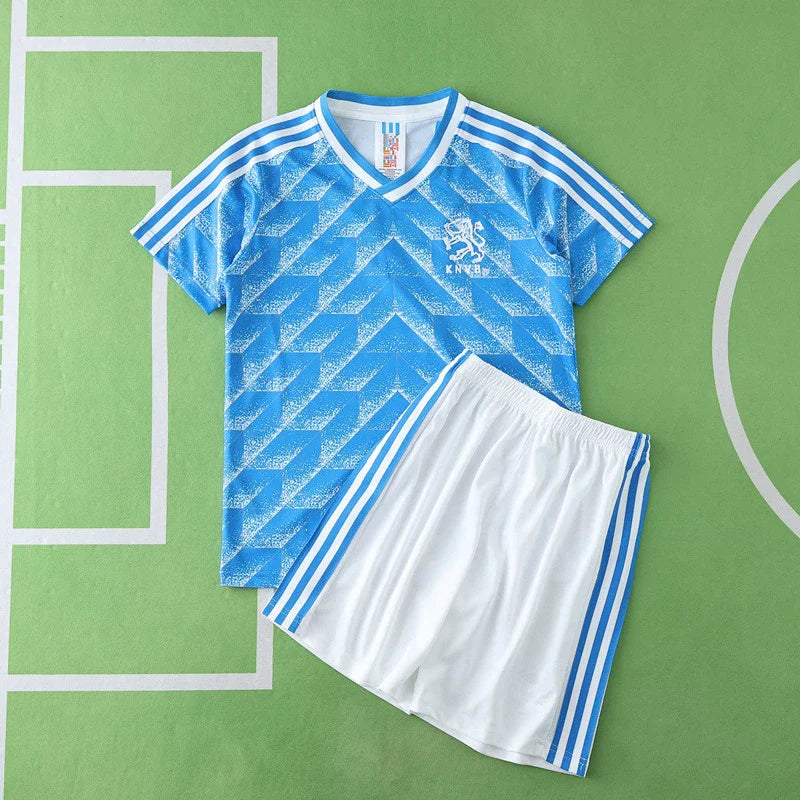 Netherlands Retro Kids Children Set Retro Football Jersey Trikot