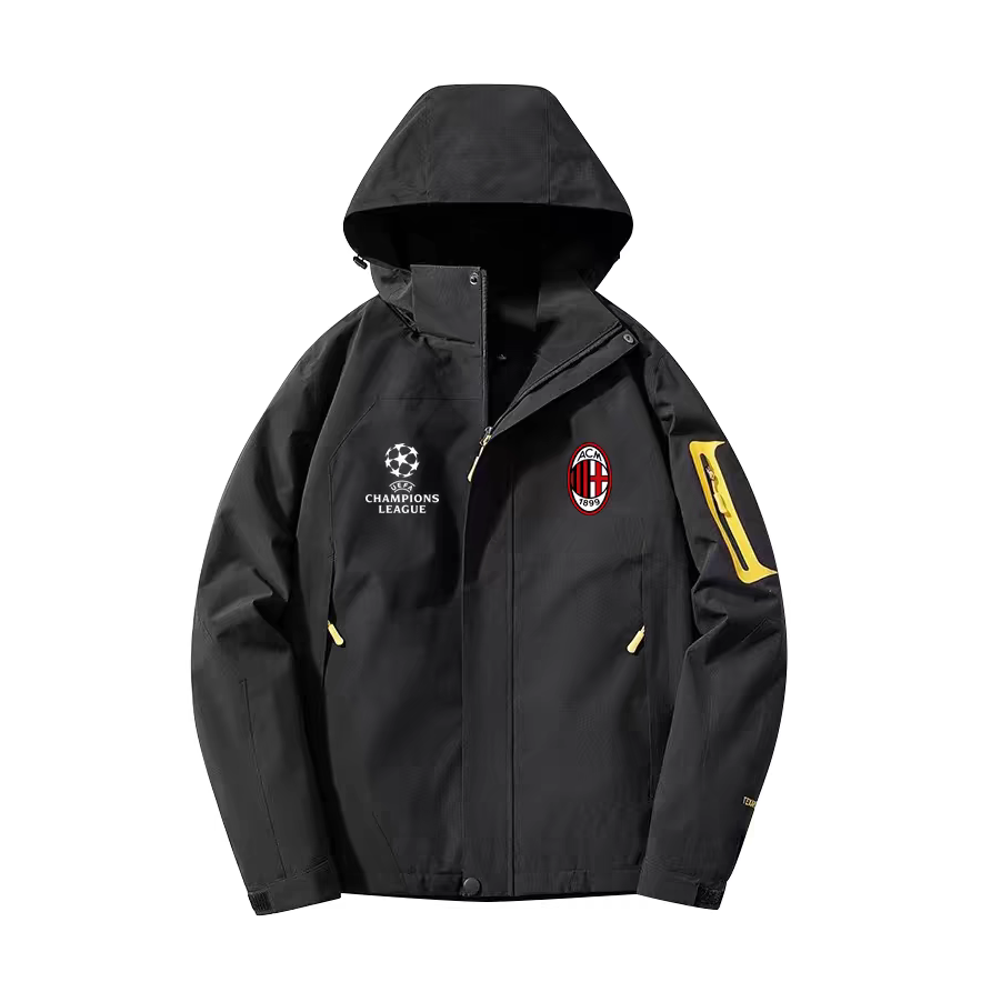 Milan Black Windbreaker Jacket – | Windbreaker Jacke | Fußballtrikot