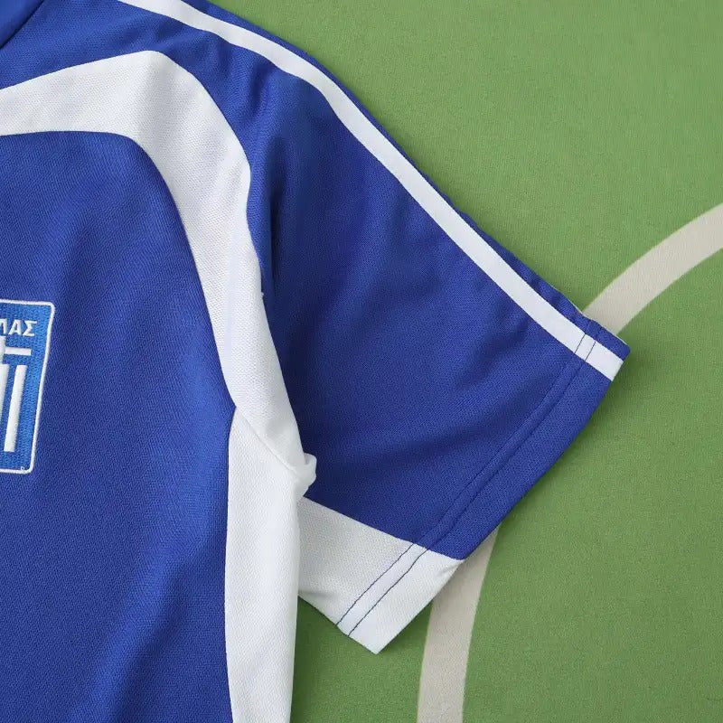 Angelos Charisteas Griechenland EM 2004 Finale Blaues Retro Heimtrikot Fußballtrikot