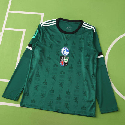 Maillot de football à manches longues du 150e anniversaire du FC Schalke 04, saison 2025/2026