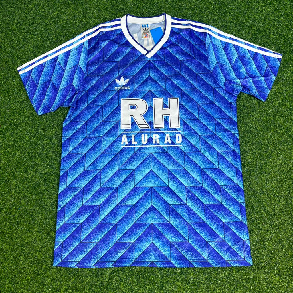 FC Schalke 04 1988-1989 Blaues Heim Retro Fussballtrikot