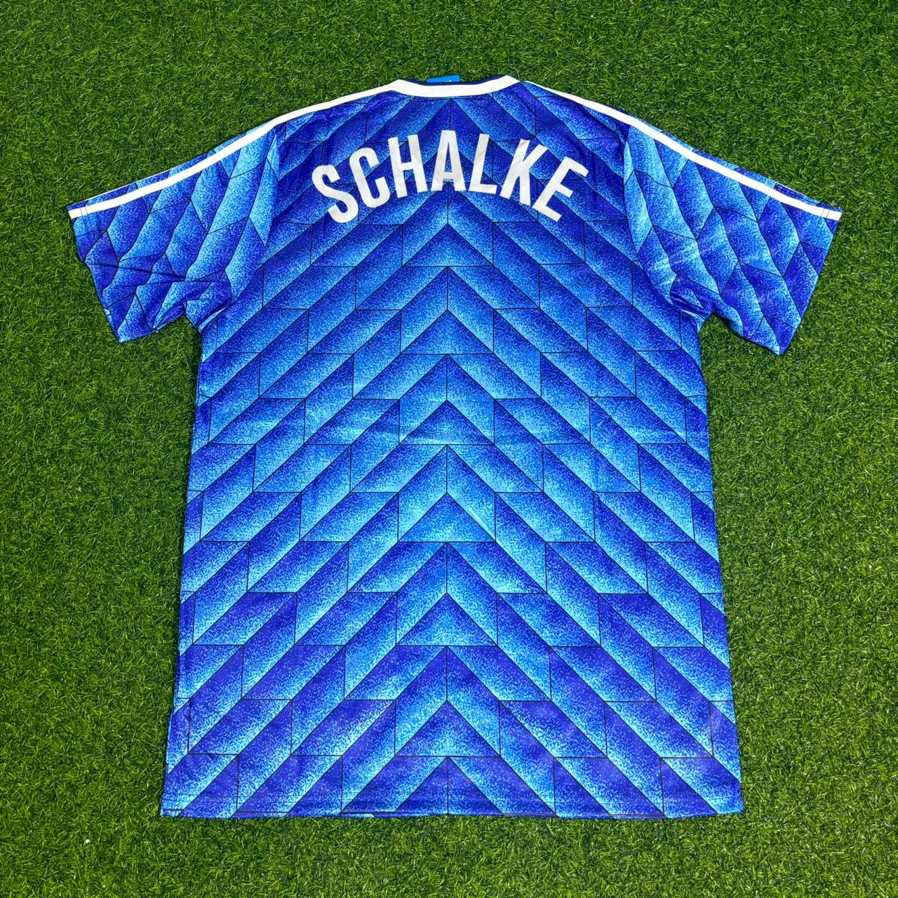 FC Schalke 04 1988-1989 Blaues Heim Retro Fussballtrikot