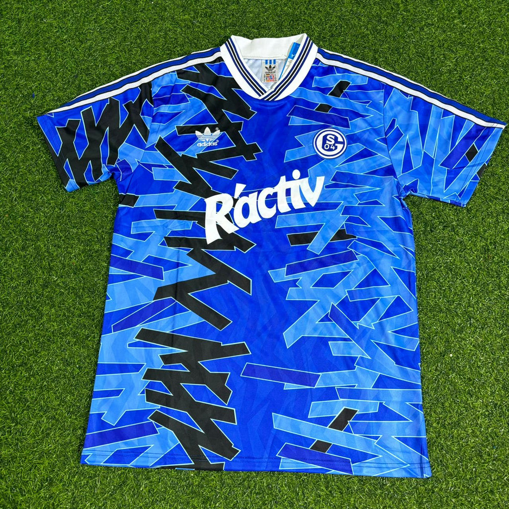FC Schalke 04 1992/93 Blaues Heimtrikot Fußball retro Trikot