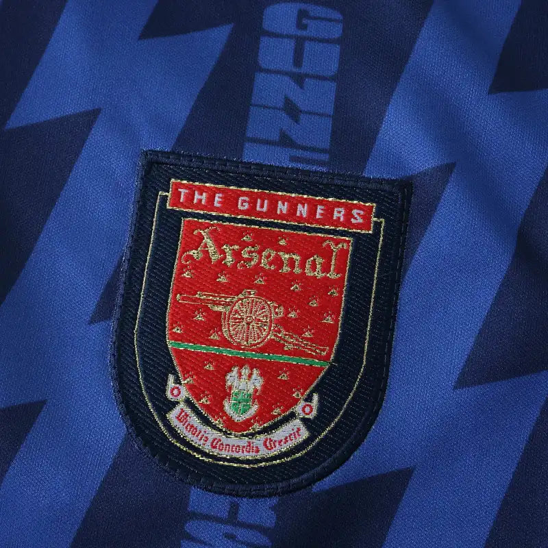 Maillot de football rétro Arsenal FC saison 94/95 extérieur bleu roi