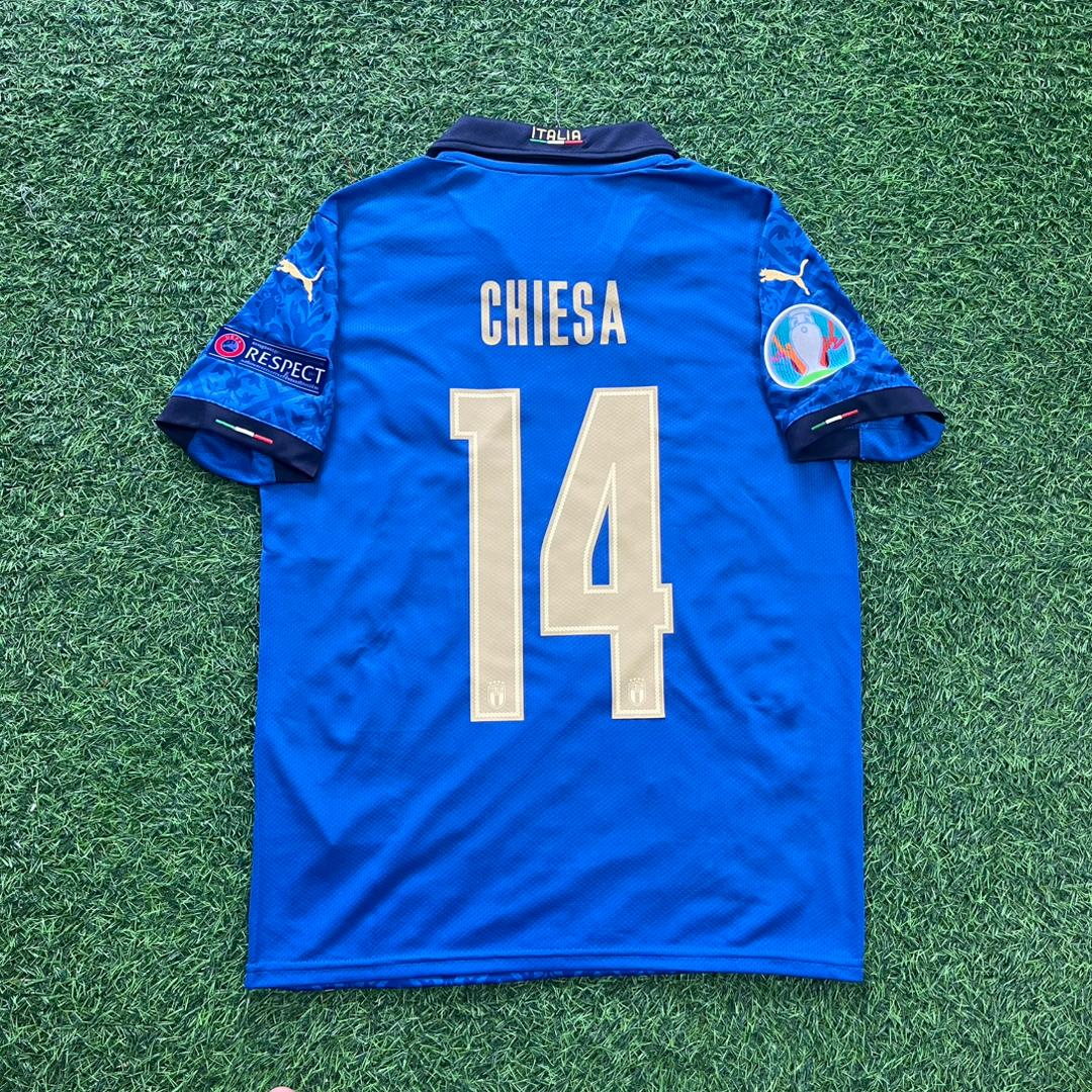 Federico Chiesa – Italien EM 2020 Finale Retro Fußballtrikot – | Trikot | Maillot Fußballtrikot