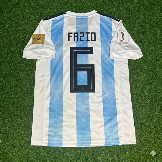 Federico Fazio #6 Argentina 2018 World Cup Home Retro Jersey