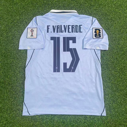 Federico Valverde #15 Uruguay WM 2026 Heimtrikot Himmelblau