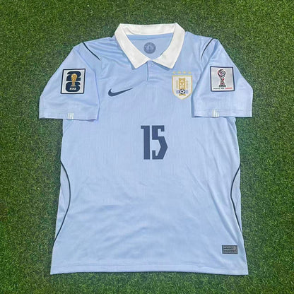 Federico Valverde #15 Uruguay WM 2026 Heimtrikot Himmelblau