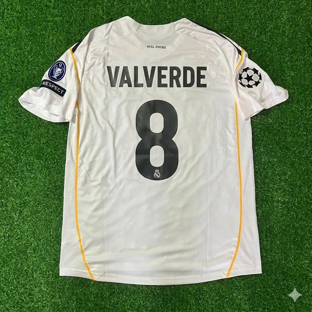 Federico Valverde Real Madrid Retro Jersey Soccer Shirt Trikot