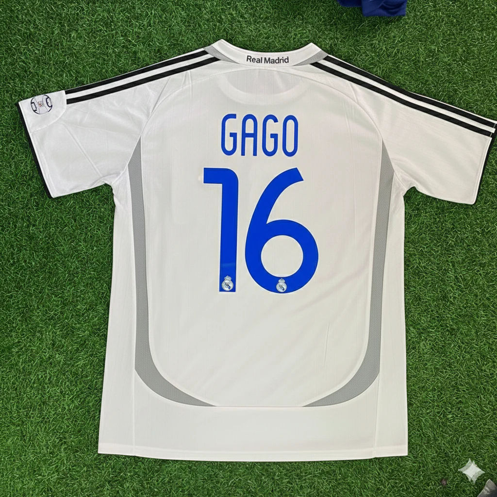 Fernando Gago 16– Real Madrid 2006–2007 Home Kit Jersey – | Trikot | Maillot Soccer Shirt