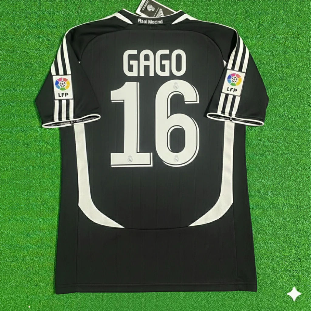 Fernando Gago Real Madrid 2006-2007 Black Jersey Soccer Shirt
