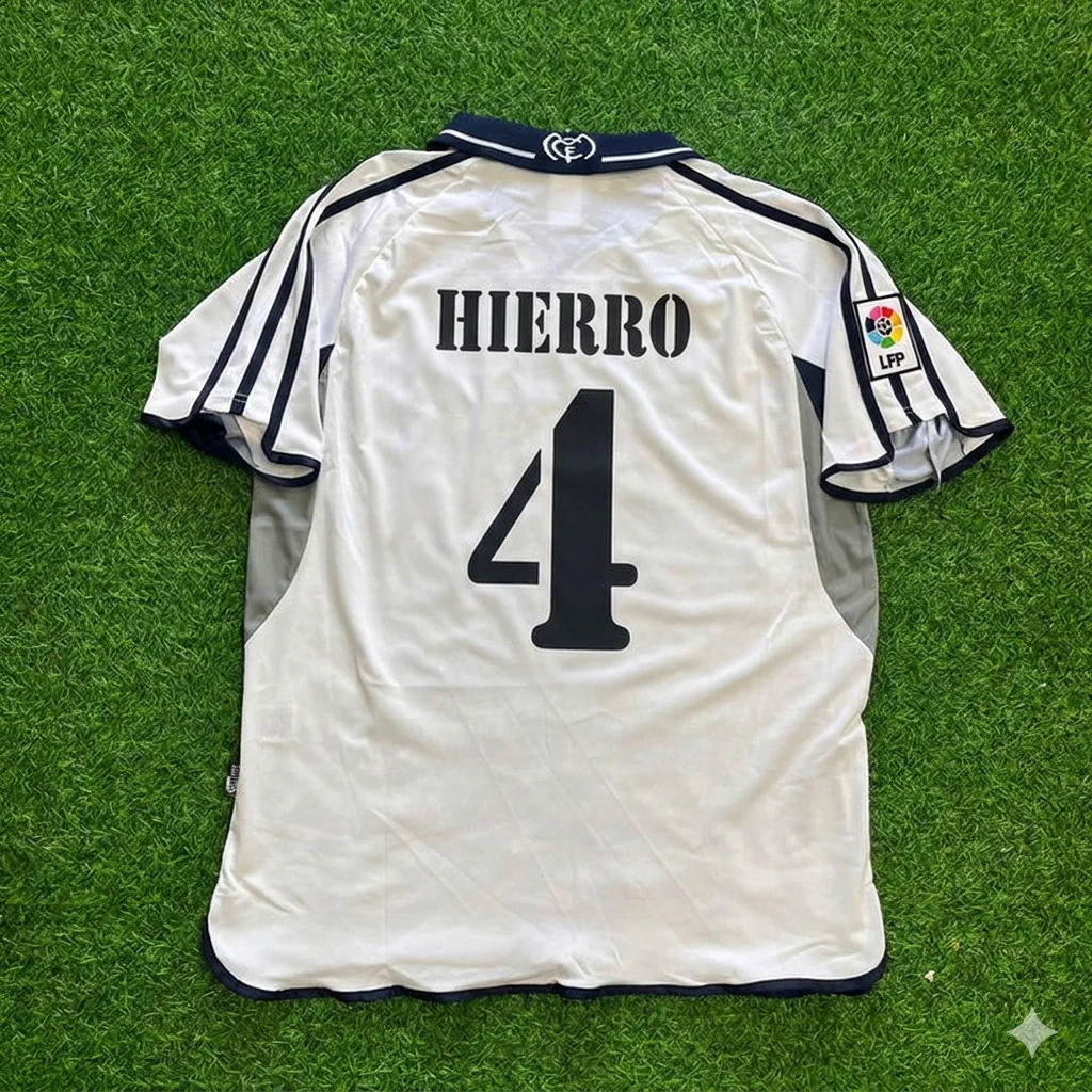 Fernando Hierro 4- Real Madrid 2000 Retro Football Jersey