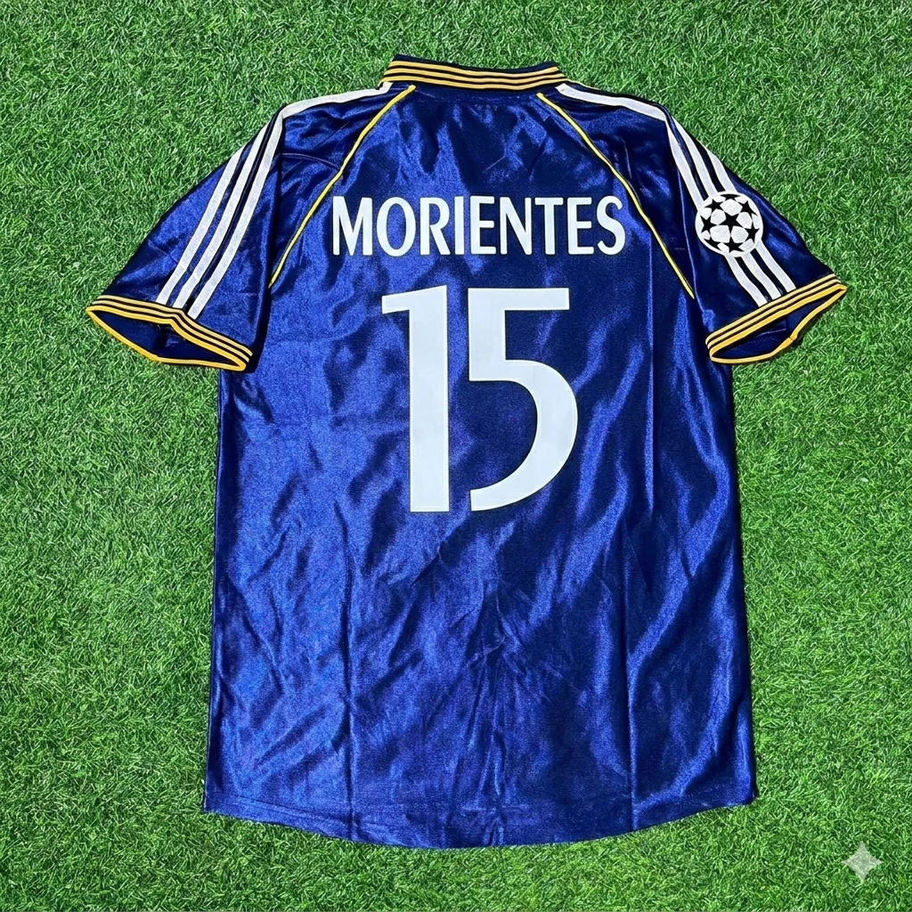 Fernando Morientes 15- Real Madrid 1998-1999 Blue Retro Jersey Soccer Shirt