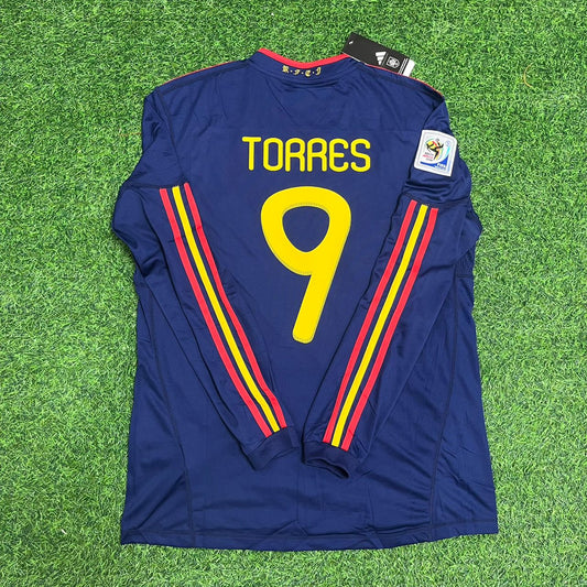Fernando Torres 9 - Spain 2010 World Cup Final Retro Jersey Trikot