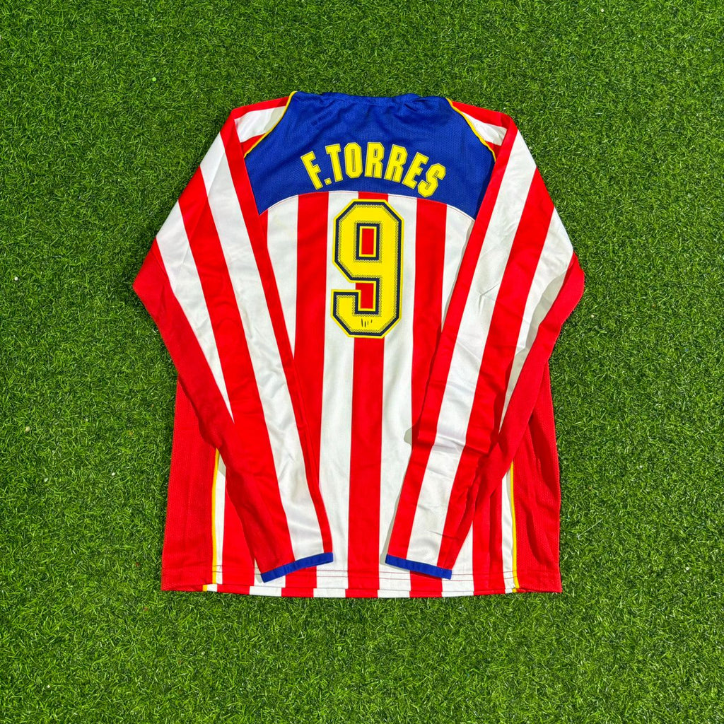 Fernando Torres #9 Atlético Madrid 2004-2005 Spider-Man Langarm Retro-Fußballtrikot