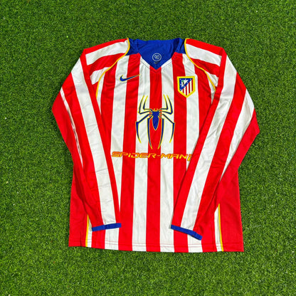 Fernando Torres #9 Atlético Madrid 2004-2005 Spider-Man Long Sleeve Retro Football Jersey