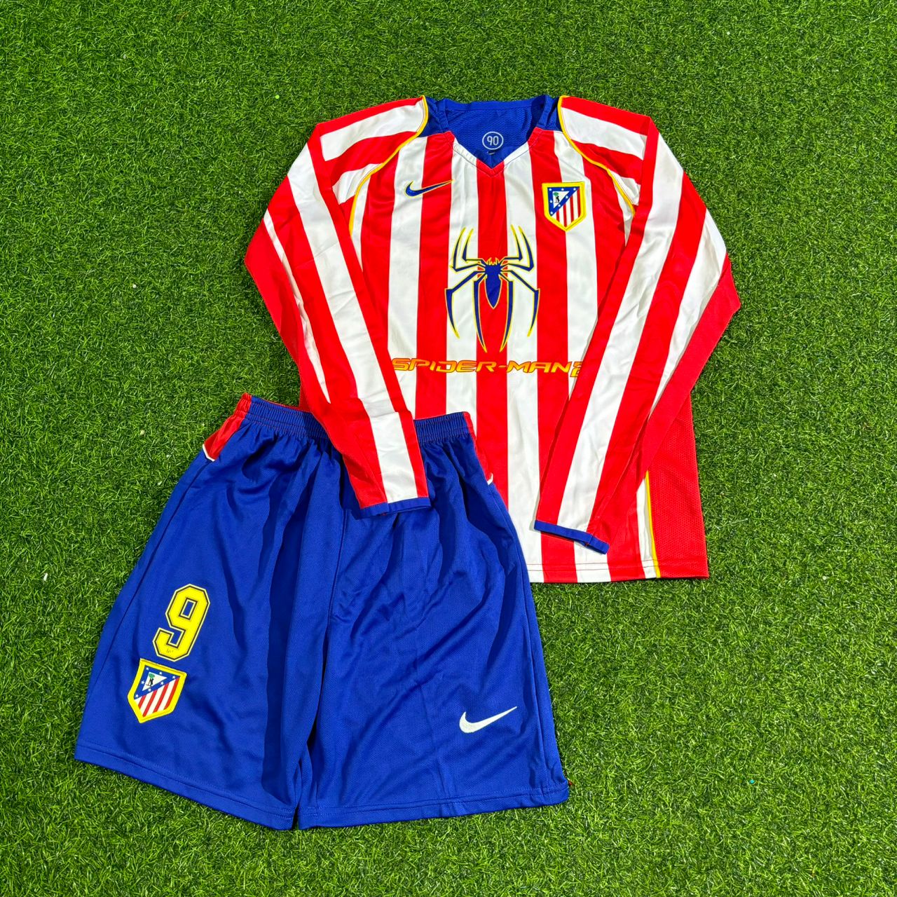 Fernando Torres Atlético Madrid Kids 2004-2005 Spider-Man Long Sleeve Retro Football Jersey