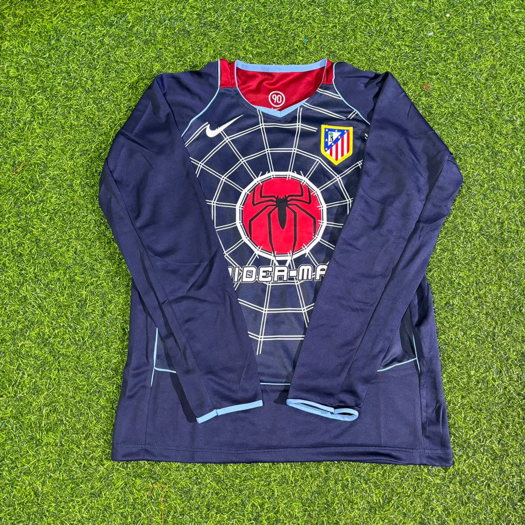 Fernando Torres Atlético Madrid Spider-Man 2003-2004 Long Sleeve Retro Football Jersey