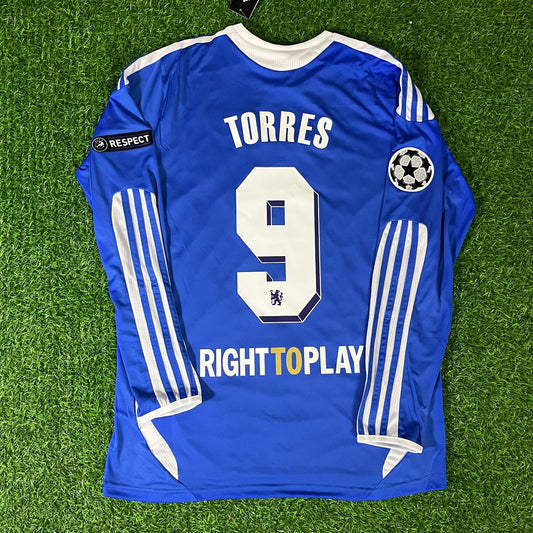 Fernando Torres Chelsea 2012 München Finale Langarm Trikot Fußballtrikot