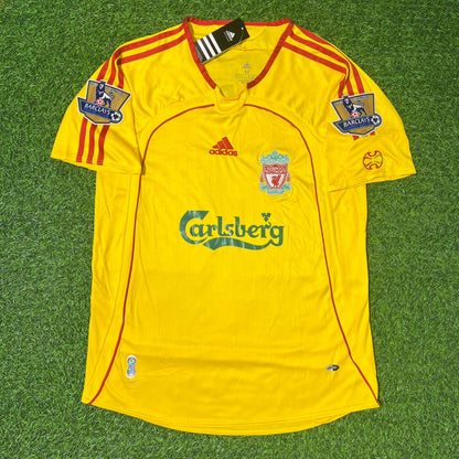 Liverpool 2006/07 Yellow Retro Football Jersey – Luis Garcia