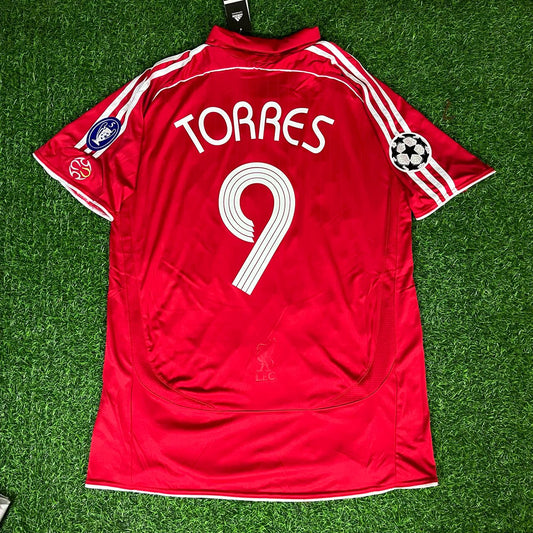 Fernando Torres Liverpool 2007 2008 Saison Champions League Rotes Retro Fußballtrikot