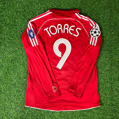 Fernando Torres 9 – Liverpool 2007 Athen Champions League Finale Retro Trikot Trikot Maillot Fußballtrikot
