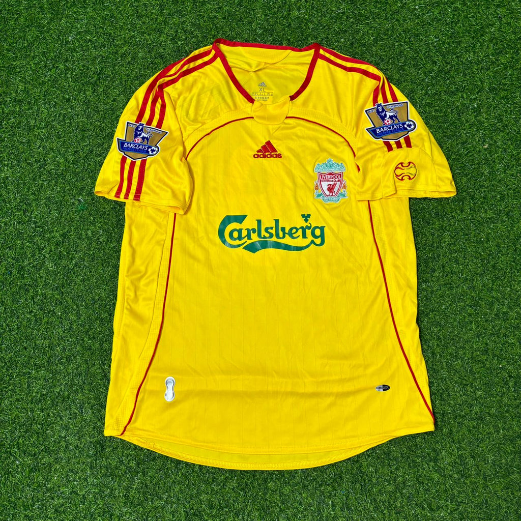 Maillot de foot rétro jaune Fernando Torres Liverpool 2007