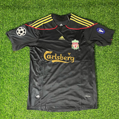 Liverpool 2009/10 Schwarzes Retro-Trikot – Dirk Kuyt