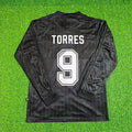 Fernando Torres Liverpool Black Long Sleeve Retro Kit Jersey Trikot Maillot