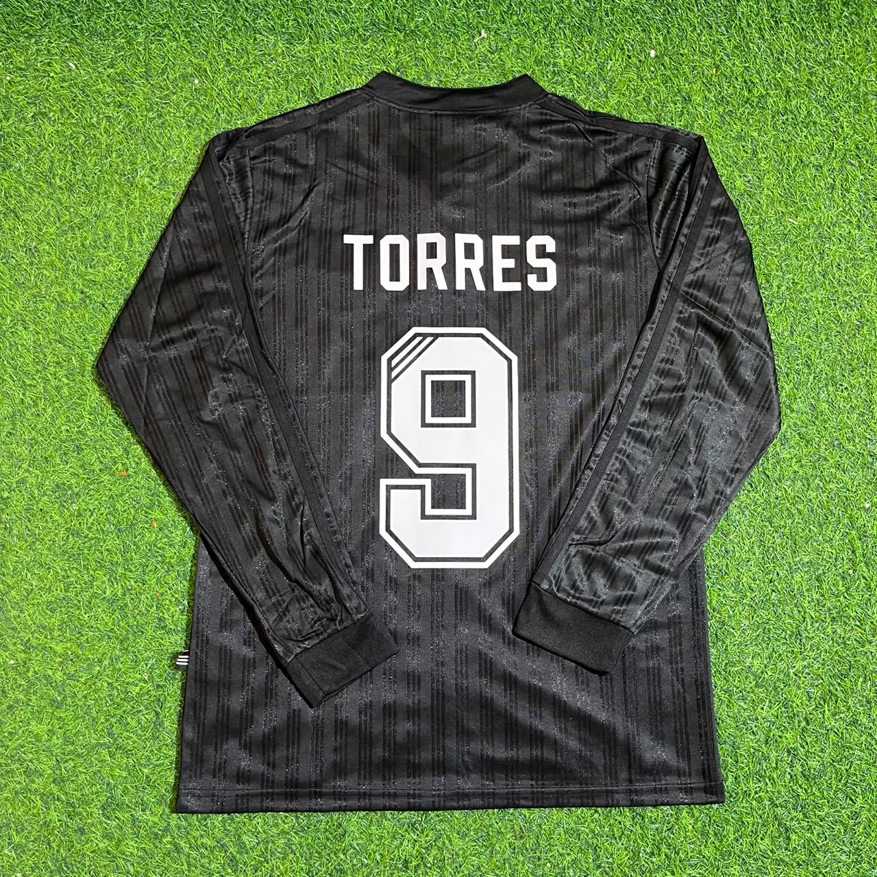 Fernando Torres Liverpool Schwarz Langarm Retro Trikot