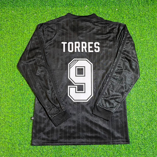 Fernando Torres Liverpool Camiseta Retro Negra de Manga Larga Trikot Maillot