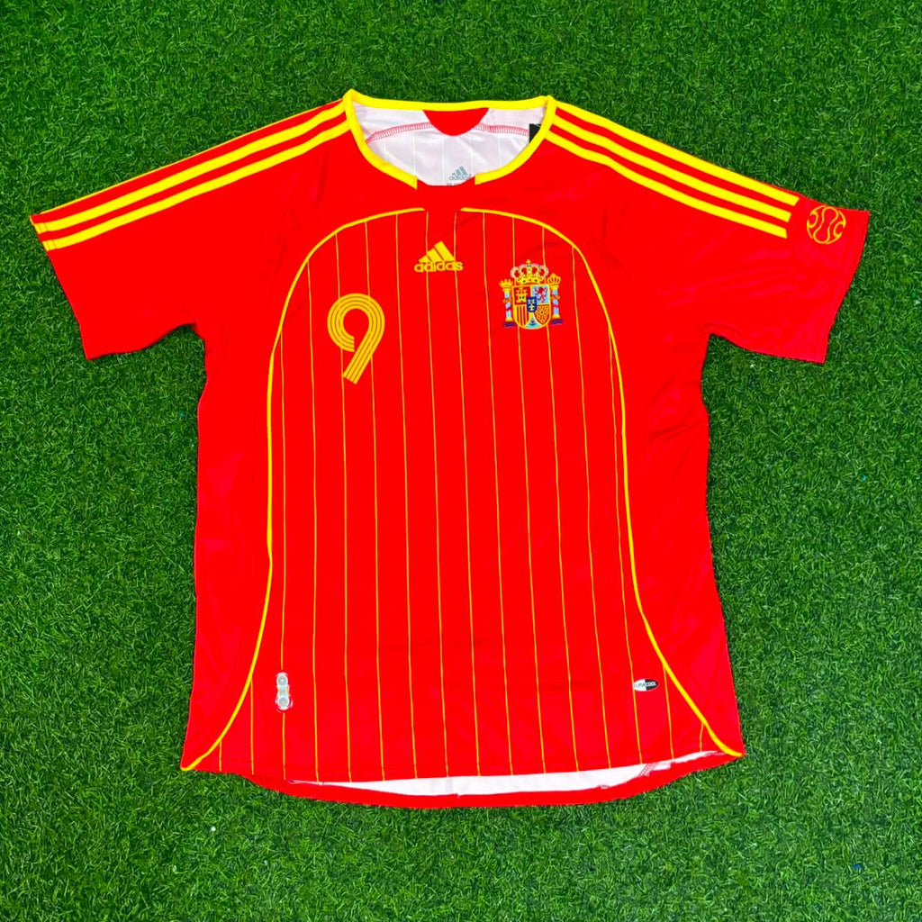 Fernando Torres Spanien 2006 Weltmeisterschaft Blaues Retro-Heimtrikot