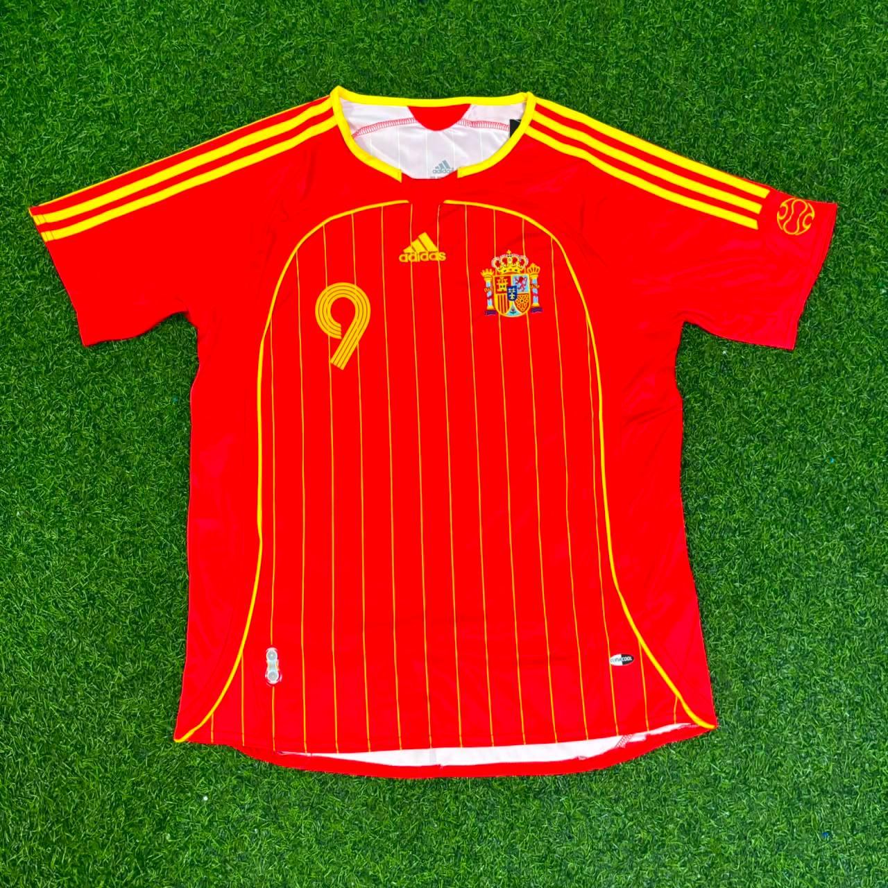 Fernando Torres Spanien 2006 Weltmeisterschaft Blaues Retro-Heimtrikot