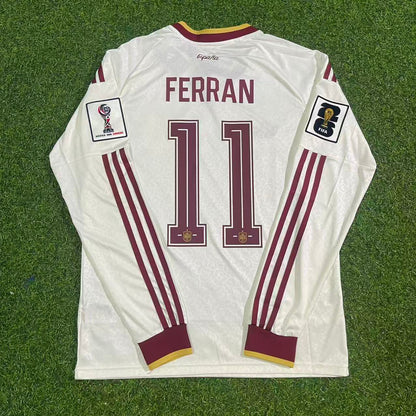 Ferrán Torres #11 Spain 2026 World Cup Away Long Sleeve Jersey Trikot Maillot