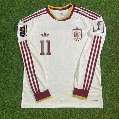 Ferrán Torres #11 Spain 2026 World Cup Away Long Sleeve Jersey Trikot Maillot