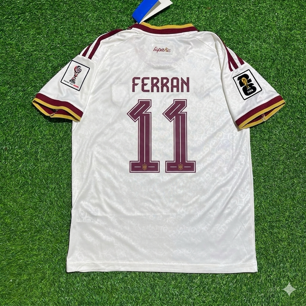 Ferrán Torres 11- Spain 2026 World Cup Away Football Jersey