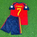 Ferran Torres #7 Spain 2026 World Cup Kids Football Jersey