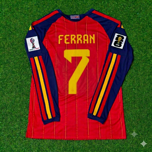 Ferran Torres #7 Spanien 2026 Weltmeisterschaft Heimtrikot Langarm