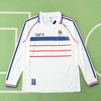 France 1998 Season World Cup Away White Retro Jersey Trikot Soccer Shirt