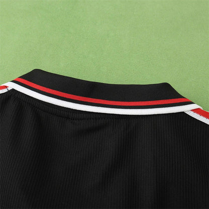 Manchester United F.C. Saison 1998 Schwarzes Auswärts-Retro-Trikot Fußballtrikot